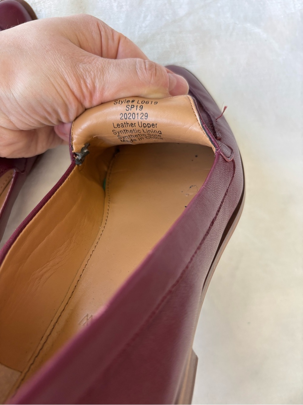 J. Crew Women’s Burgundy Leather Pointed Loafers - Picture 9 of 9